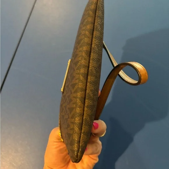 Michael Kors Dark Brown Logo Wristlet - Picture 5 of 5